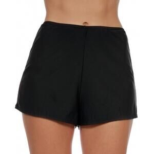 NEW SHAPE SOLVER loose pull-on swim short in black